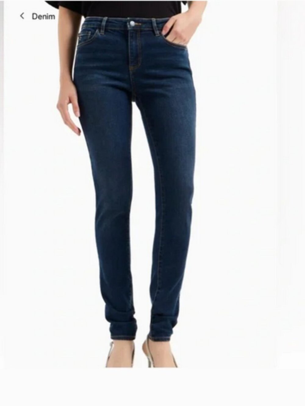 Armani Exchange Womens Dark Wash Super Skinny Jeans, 28R